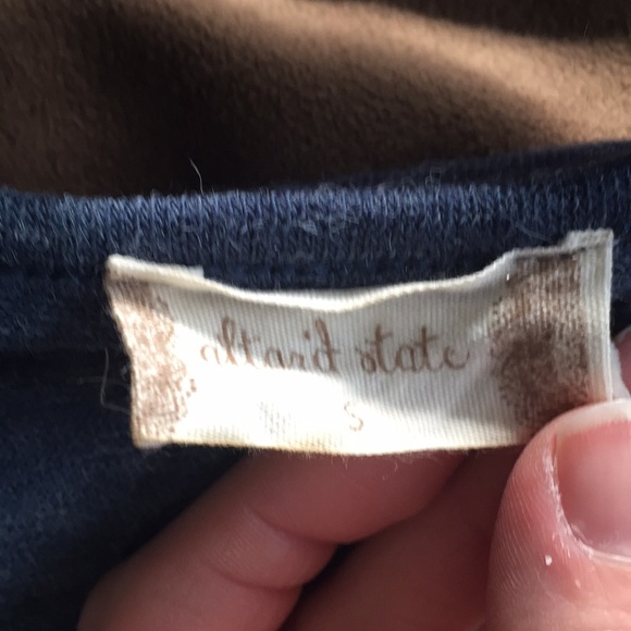 Alter’d state blue top with fringe size S - Picture 2 of 3